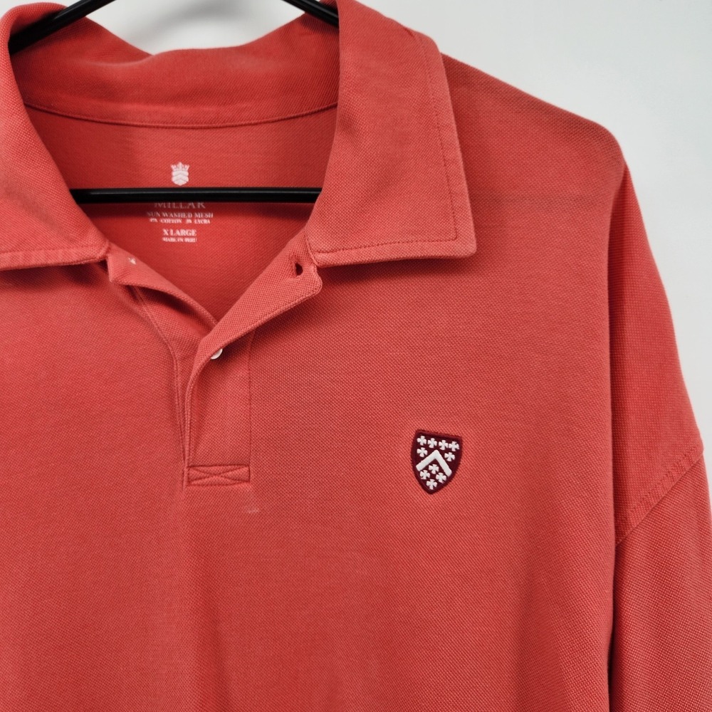 Peter‎ Millar Sun Washed Meshed Polo Shirt Mens XL Logo Short Sleeve